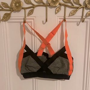 Community sports bra grey black coral - medium